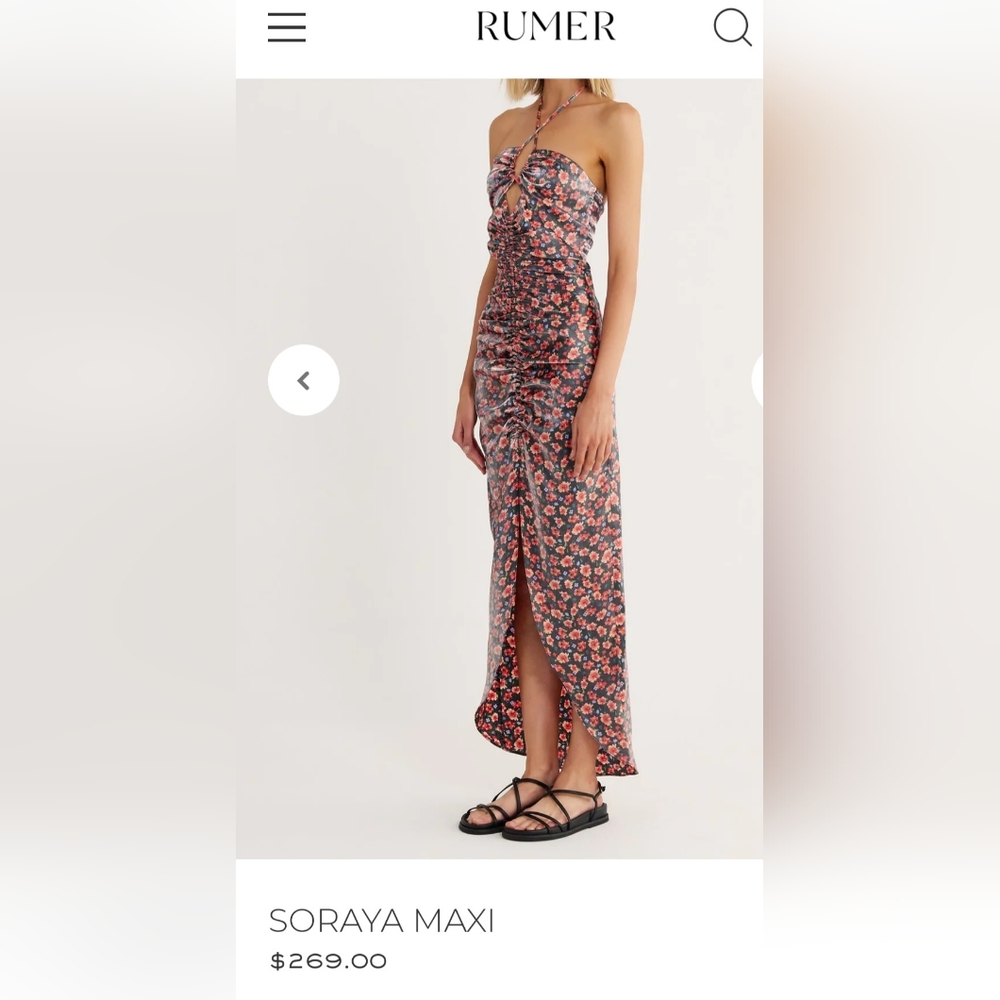 NWT Revolve Rumer Soraya Maxi Dress Women's  SMALL. MSRP $269.00.
